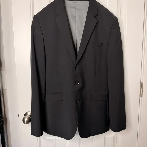 Express Extra Slim Wool Blend Black Suit Jacket and (new with tags) Vest for Men
